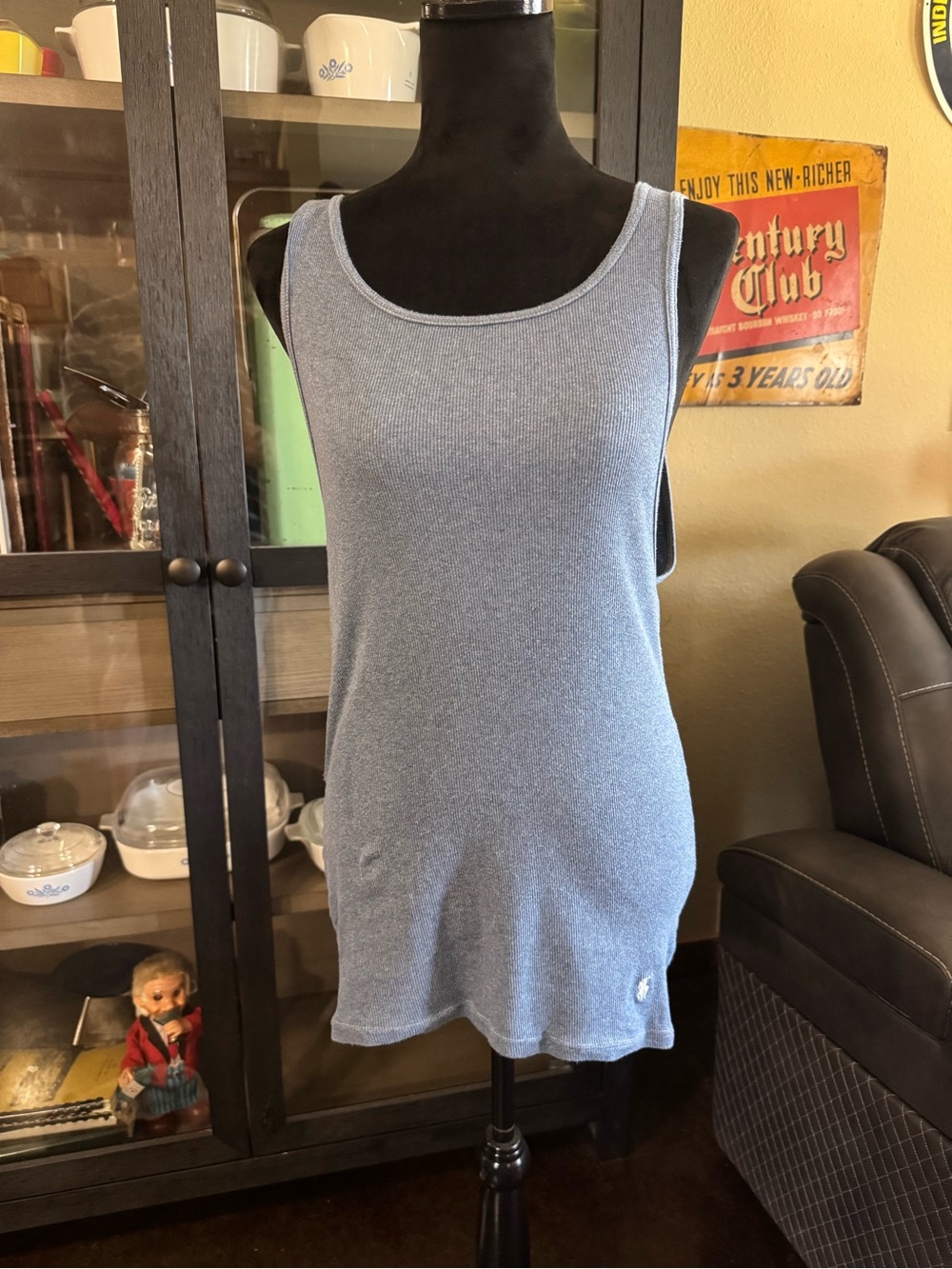 Polo by Ralph Lauren Light Blue Ribbed Tank Top